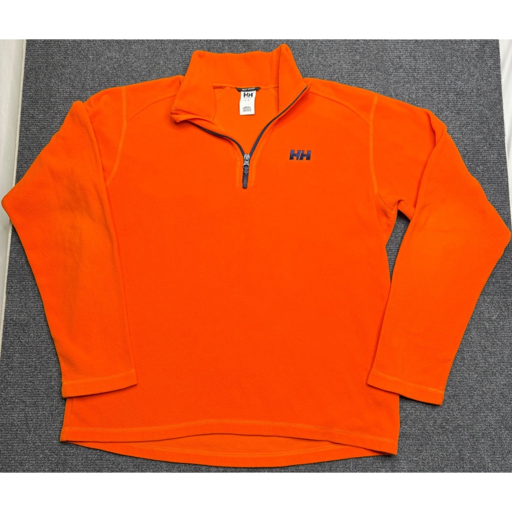 Helly Hansen Daybreaker Mens Polartec Fleece Quarter Zip Pullover Orange Size L